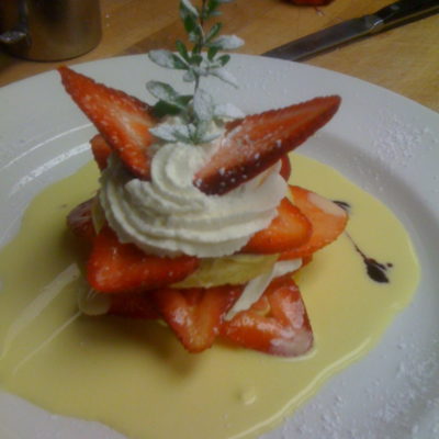 Strawberry Shortcake with Anglaise