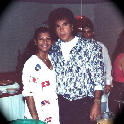 My wife Naz with Puma at the Hotel Jaragua