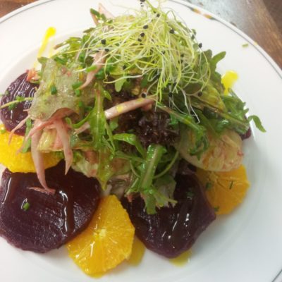 Marinated beets & Orange Salad with Treviso Salat