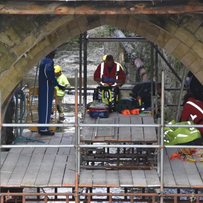 Rescue team from the Fire Dept, Police Dept. Coast Guard & Air Rescue attented