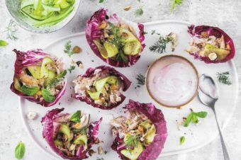 F​illed Radicchio leaves with Chicken or Turkey