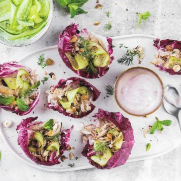 F​illed Radicchio leaves with Chicken or Turkey