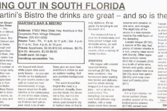 Ulrich’s Martini’s Bistro-Bar, Miami, Florida, 2007