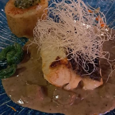 Seabass on Porcini Mousseline