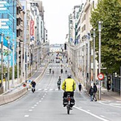 Illustration about car-free day in Brussels